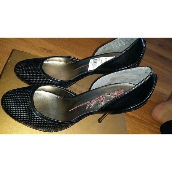 Steve Madden Sequin Pumps Heels Shoe Black Women Size 8 US New In Box - Picture 4 of 10